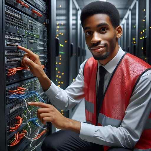 network engineer at work